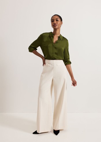 Phase Eight Elodie Wool Trousers White Australia | KO8047591